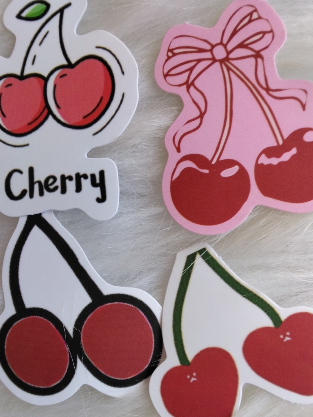 Cherry Sticker Pack - Red & Pink Cherry Designs - Picture 2 of 3